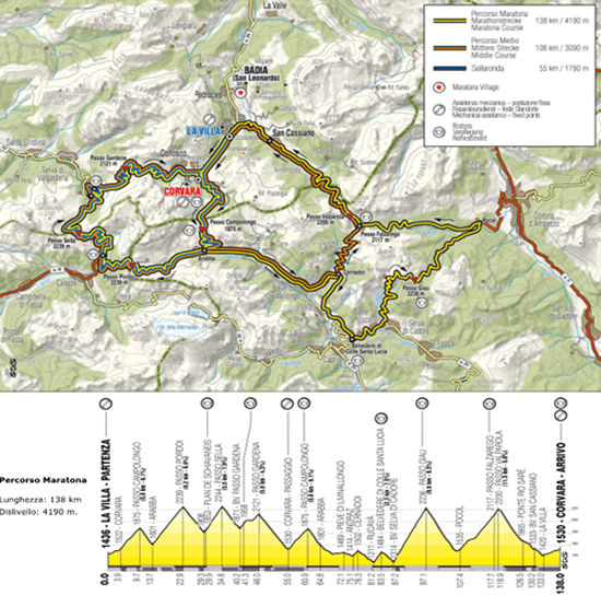 Dolomites Tour 2017 Map